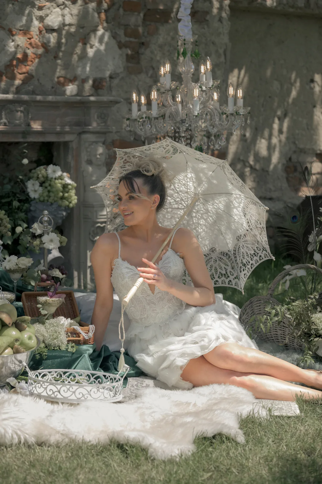 Bride and groom in a soft, intimate outdoor portrait at Schloss Haggenberg.