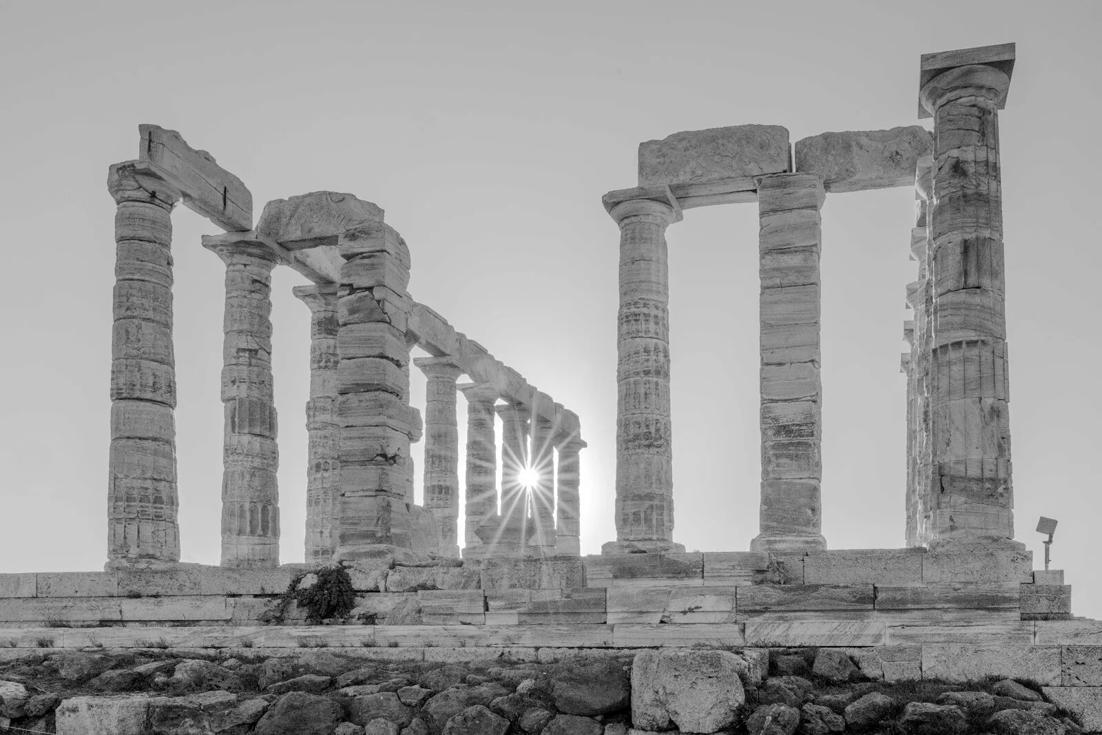 Ancient columns of the Temple of Poseidon