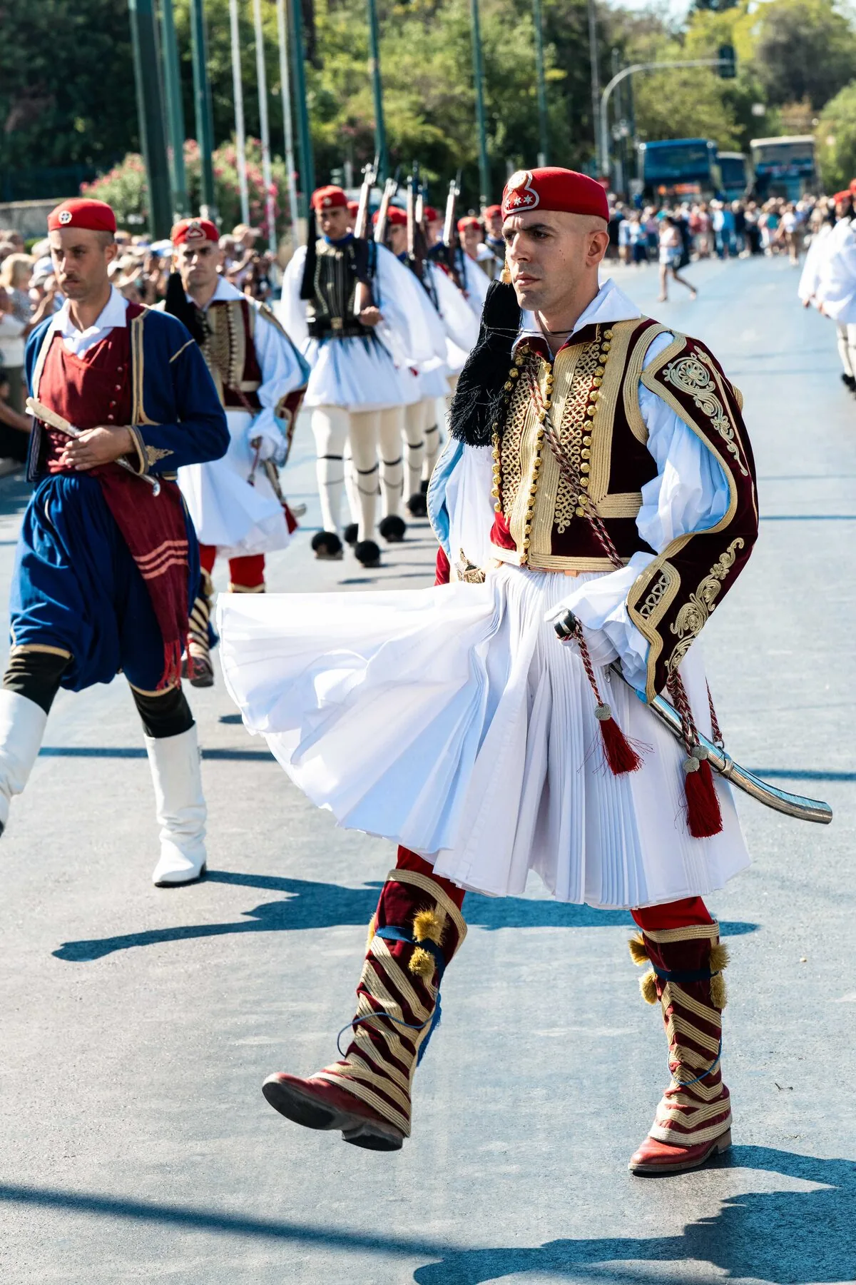 Evzonen Anmarsch Vasilissis Sofias Avenue Athen Fotografieren | Evzones march Vasilissis Sofias Avenue Athens photography spot