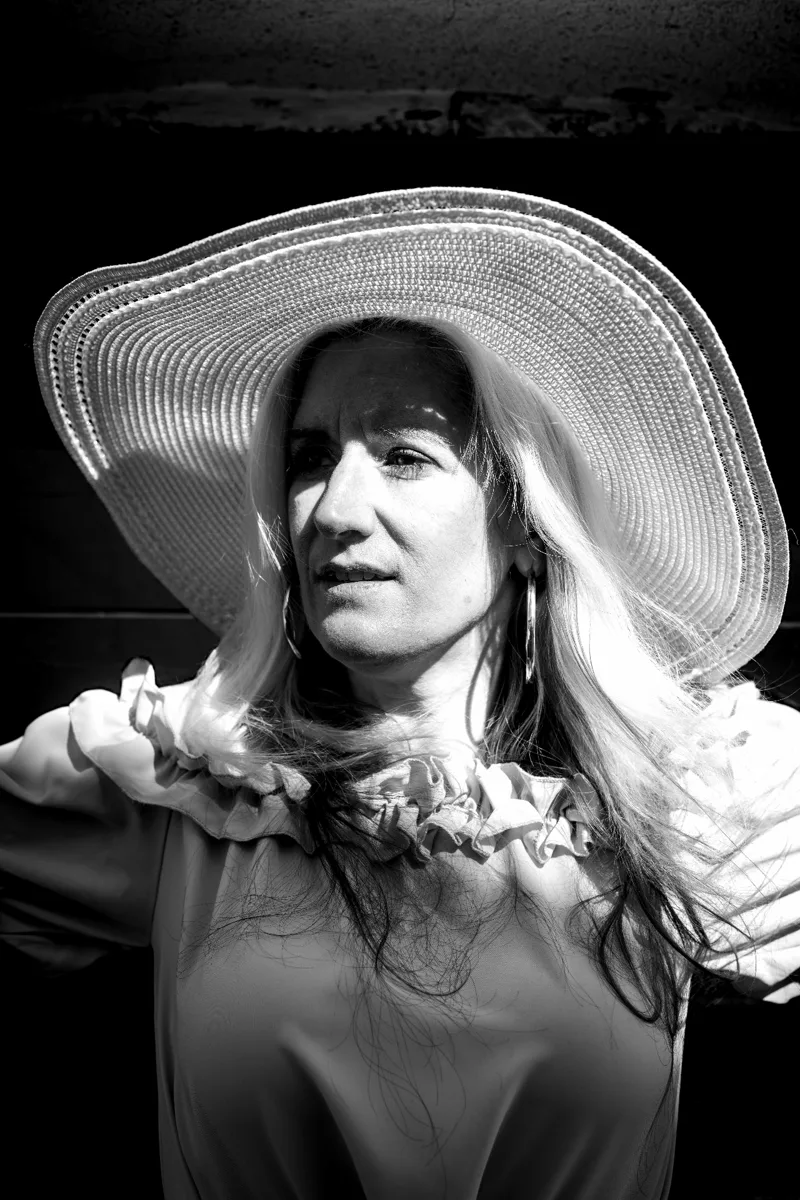 Shadow and hat portrait Shadow and hat portrait — dramatic black and white close-up with straw hat, Weinviertel Austria, by Peter Scholz schopho