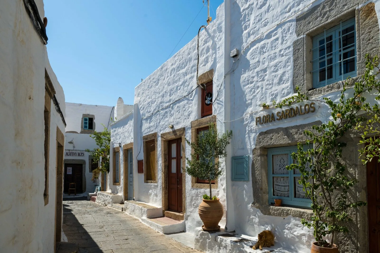 Chora Patmos Greece white architecture traditional streets travel photography