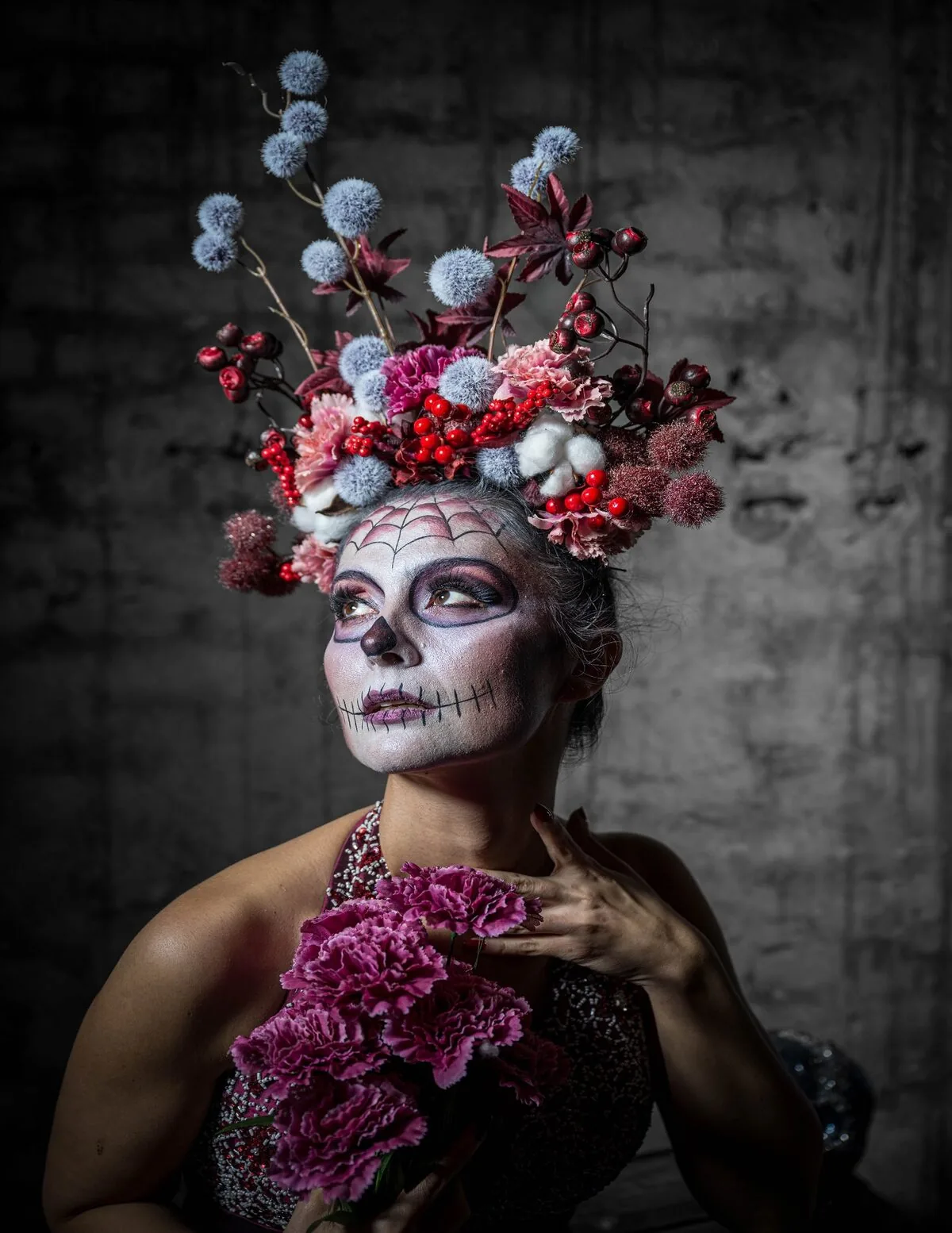Dark academia portrait Vienna arcades fine art editorial